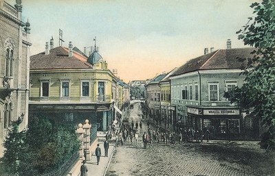 Crowds on Dunavska Street, Novi Sad, Habsburg, 1687–1918