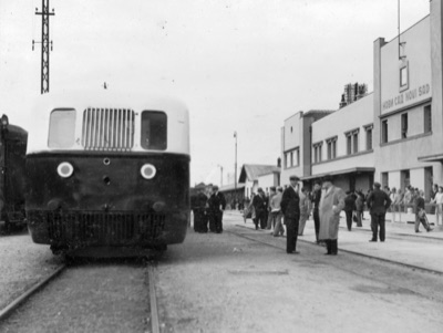 Crowd Greets the New Railbus at Novi Sad Station, 1937, The Old Railway Station