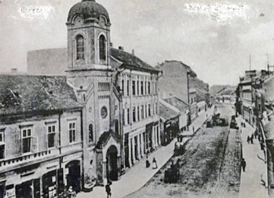 Armenian church and Železnička street, Novi Sad, 1900–1918