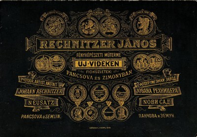 The design in gold on black, Novi Sad, 1880s
