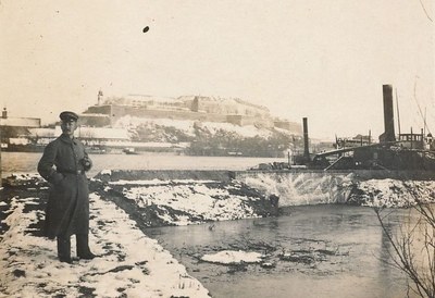 Soldier on the Danube bank, Petrovaradin Fortress, Novi Sad, 1910s