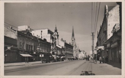 Adolf Hitler Street, Looking Toward the Name of Mary Church, Kralja Aleksandra Street, Novi Sad, 1941–1944