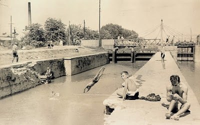 The Small Bačka channel, Novi Sad, 1950s