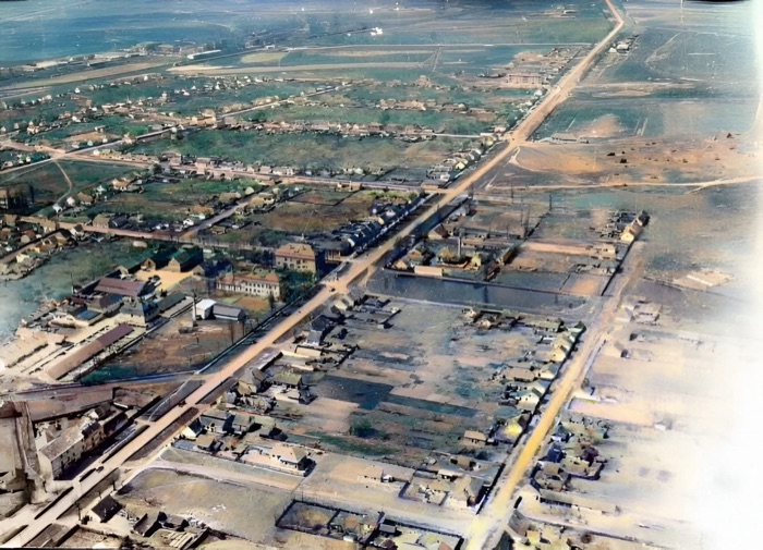 Detelinara from the air, Novi Sad, 1953