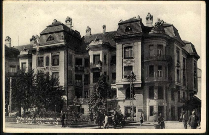 Wilson Square, the Orient Radio Shop Below Gabled Roofs, 1933, The Adamović Building, Novi Sad