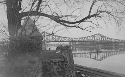 The bridge from the Novi Sad bridgehead in winter, Prince Tomislav Bridge, 1928–1944