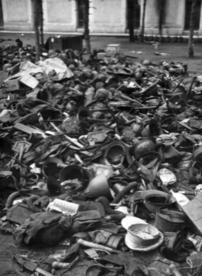 Captured Military Equipment Piled in a Novi Sad Courtyard, 1941