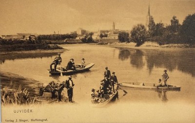 Lake in the city park, Danube Park, Novi Sad, 1904