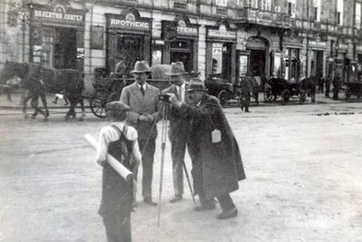 Shooting a silent film, Novi Sad, 1916