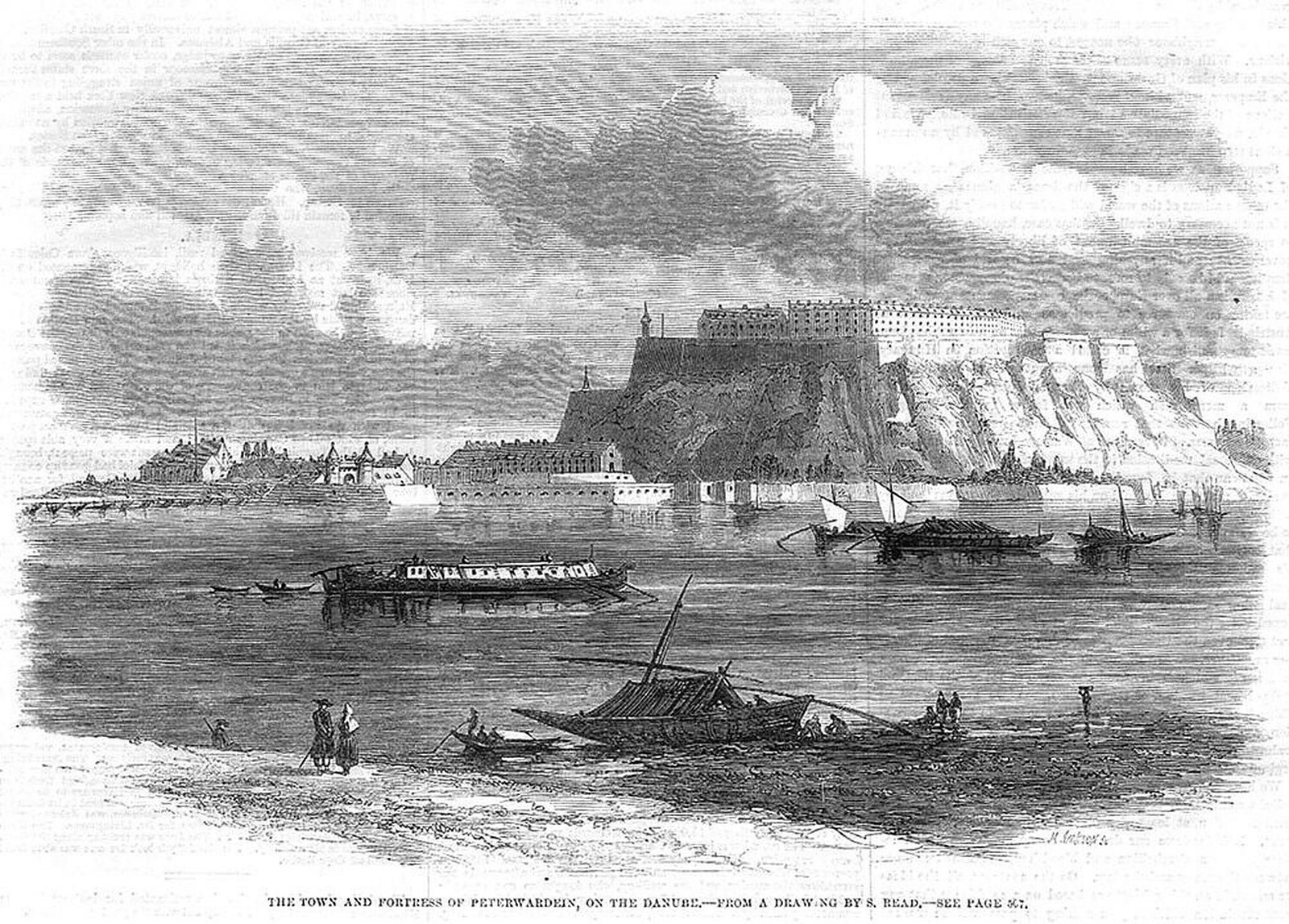 Peterwardein Town and Fortress, Petrovaradin Fortress, Novi Sad, 1860