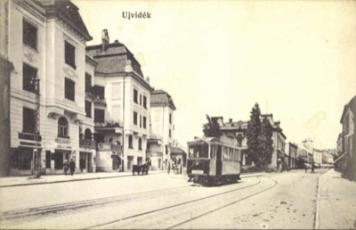 Restaurant Corner and a Tram Down the Street, 1915, Post Office, Novi Sad