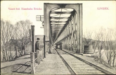 A Guard at the Railway Bridge in Winter, Fortress Beyond, 1914, Franz Josef Bridge, Novi Sad