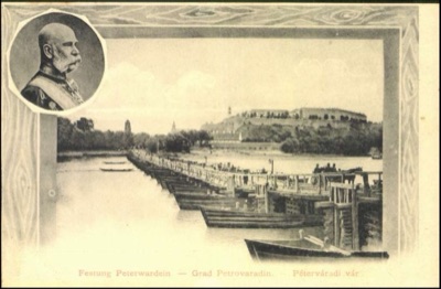 Crowds on the Pontoon Bridge to Petrovaradin, Franz Joseph Inset, Novi Sad, 1896–1918
