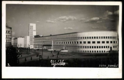 Modern Tower and Curved Wing Above an Open Plaza, 1941, Banovina Palace, Novi Sad