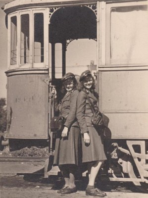 Tram conductresses, Novi Sad, 1950s