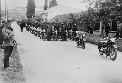 Horthy's Hungarian motorcycle forces, Novi Sad, 1941
