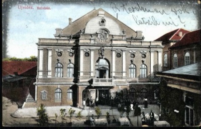 The theater with a crowd at its entrance, Novi Sad, The City Theatre, 1896–1918