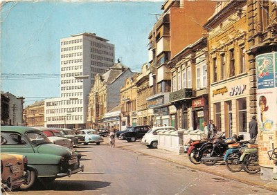 One of the central streets, Novi Sad, 1967