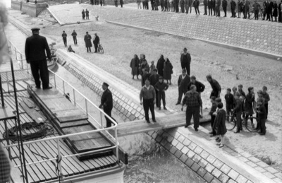 Onlookers Gather at the Danube Quay, Novi Sad, 1965