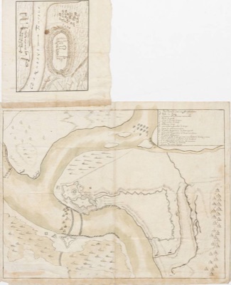 Siege Map of Petrovaradin Under Ottoman Attack, French Annotations, Vezirac, 1688–1918
