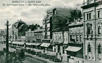 King Alexander street from above, Novi Sad, 1921–1941