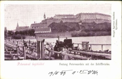 Petrovaradin and the Pontoon Bridge, 1899, Novi Sad