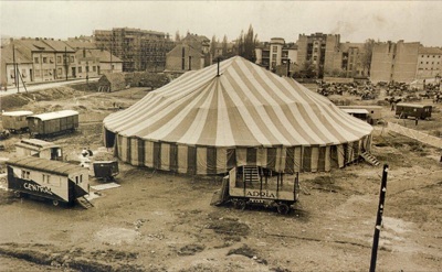 ADRIA circus in Podbara, Novi Sad, 1955–1965