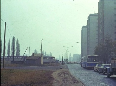 The level crossing on old Rumenacka Street, Rumenačka Street, Novi Sad, 1977