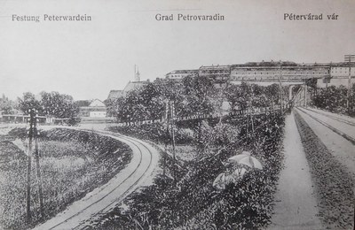 The railway below the fortress, Novi Sad, 1900–1918
