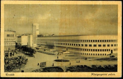 The Administrative Palace, a Parked Car by the Plaza, Banovina Palace, Novi Sad, 1919–1941
