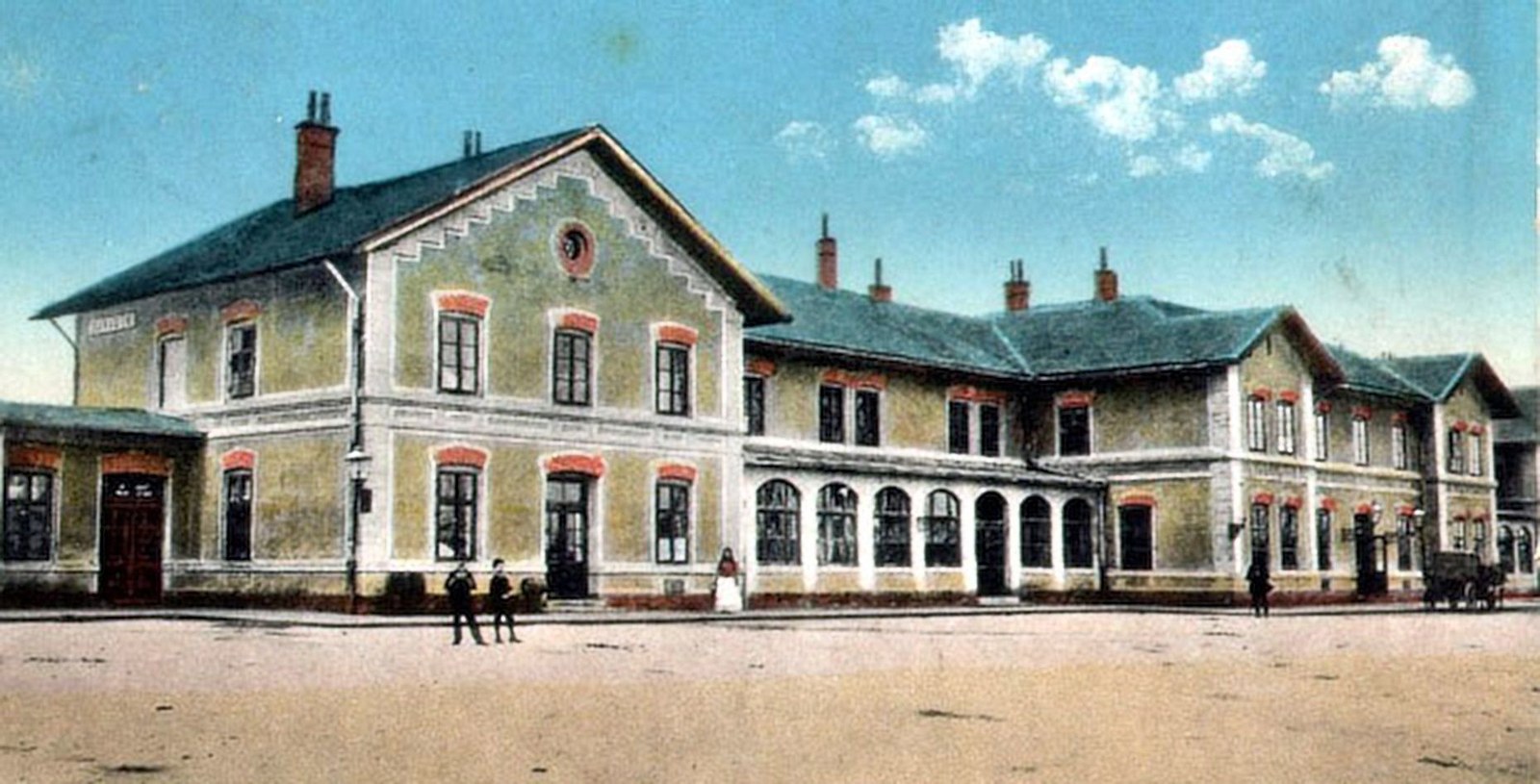 The station from the forecourt, The Old Railway Station, Novi Sad, 1895