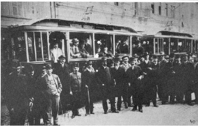 The first tram, Novi Sad, 1911
