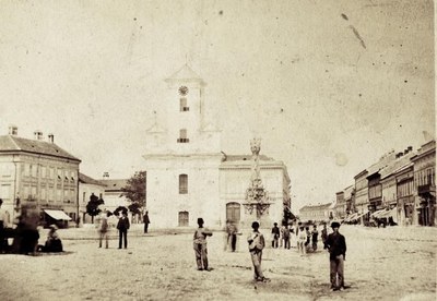 The dusty square before the tower, Liberty Square, Novi Sad, 1880s