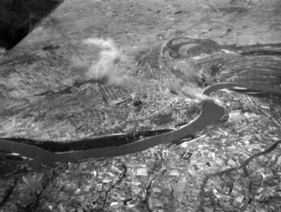 Novi Sad Under Aerial Bombardment, 1944