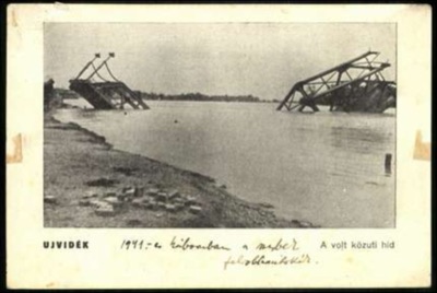 Novi Sad's Former Road Bridge, Destroyed in 1941, Prince Tomislav Bridge