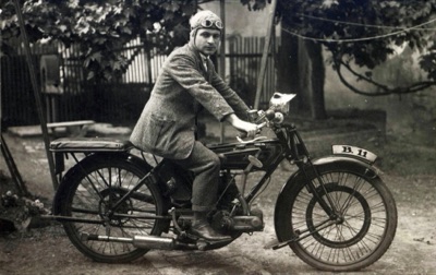 A Young Man and His Motorcycle, Novi Sad, 1930
